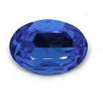 Ovale in cristallo 18x13 Quantità 2 pezzi Colore Sapphire Articolo 239