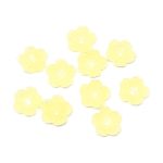 Fiorellini in resina Misura: 9mm Quantità: 10 pezzi Colore: giallo Art 733